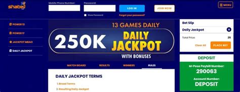 shabiki daily jackpot